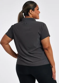 Women Oiselle Benjamina Button Short Sleeve