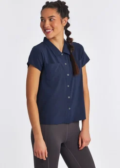 Women Oiselle Benjamina Button Short Sleeve