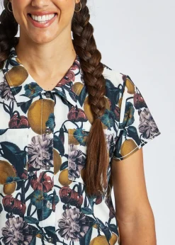Women Oiselle Benjamina Button Short Sleeve