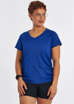 Women Oiselle Essential Bird V Neck Short Sleeve