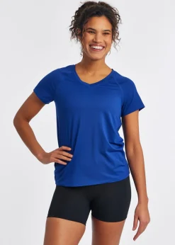 Women Oiselle Essential Bird V Neck Short Sleeve