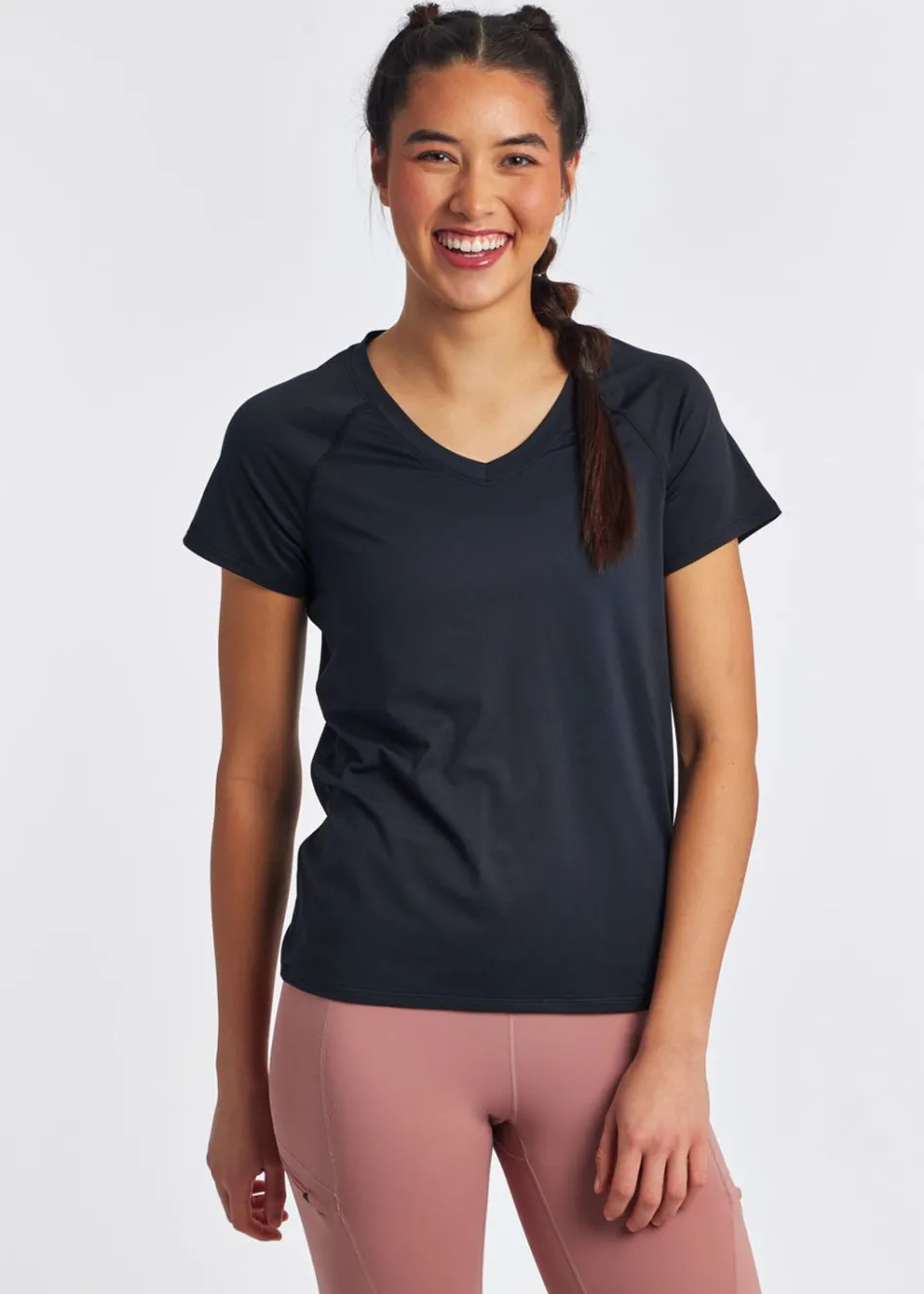 Women Oiselle Essential Bird V Neck Short Sleeve
