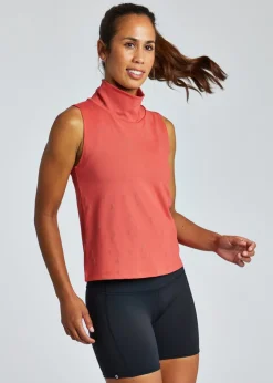 Women Oiselle Firecracker Mock Neck Tank