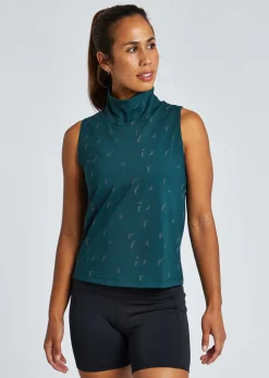Women Oiselle Firecracker Mock Neck Tank
