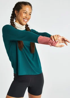 Women Oiselle Flyout Mock Neck Long Sleeve