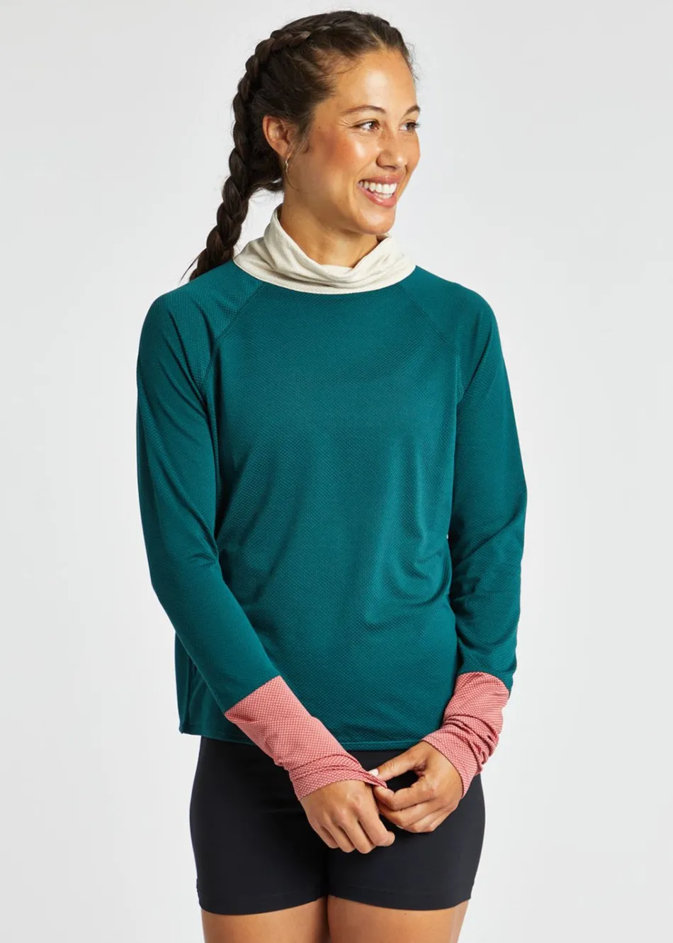 Women Oiselle Flyout Mock Neck Long Sleeve