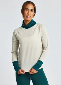 Women Oiselle Flyout Mock Neck Long Sleeve