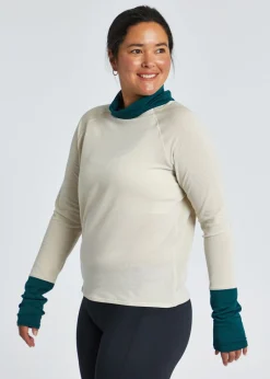 Women Oiselle Flyout Mock Neck Long Sleeve