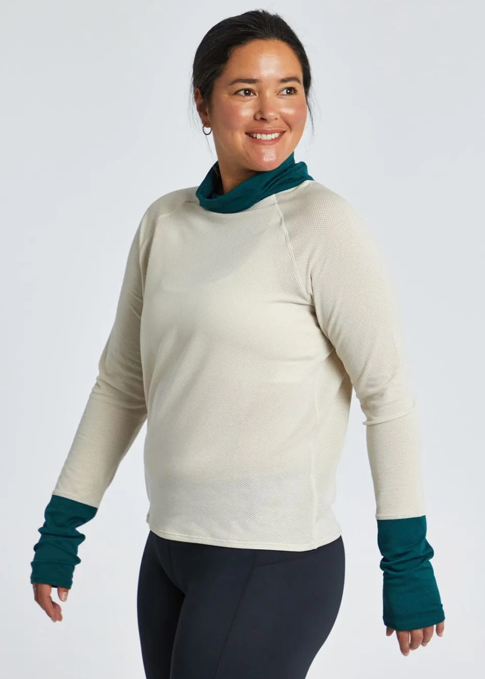 Women Oiselle Flyout Mock Neck Long Sleeve