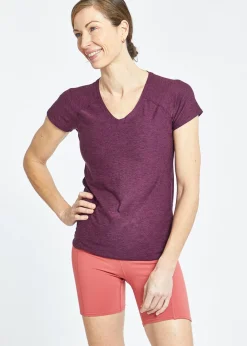 Women Oiselle Light Lux V-Neck Tee