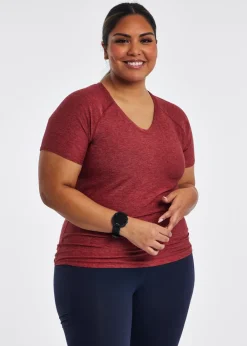 Women Oiselle Light Lux V-Neck Tee