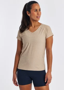 Women Oiselle Light Lux V-Neck Tee