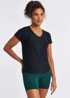 Women Oiselle Light Lux V-Neck Tee