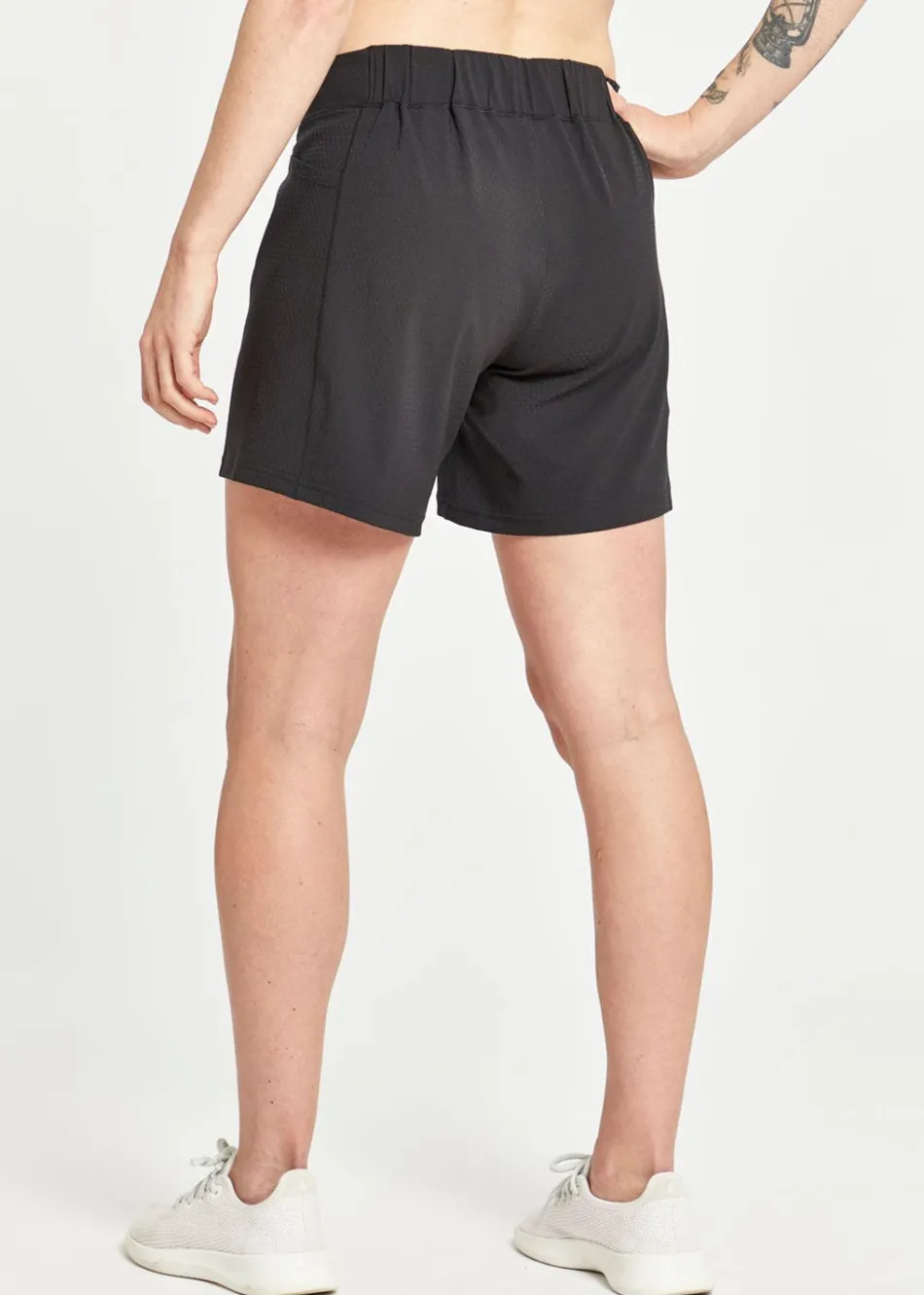 Women Oiselle Long Track Fan Shorts