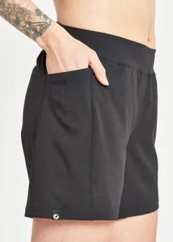 Women Oiselle Long Track Fan Shorts
