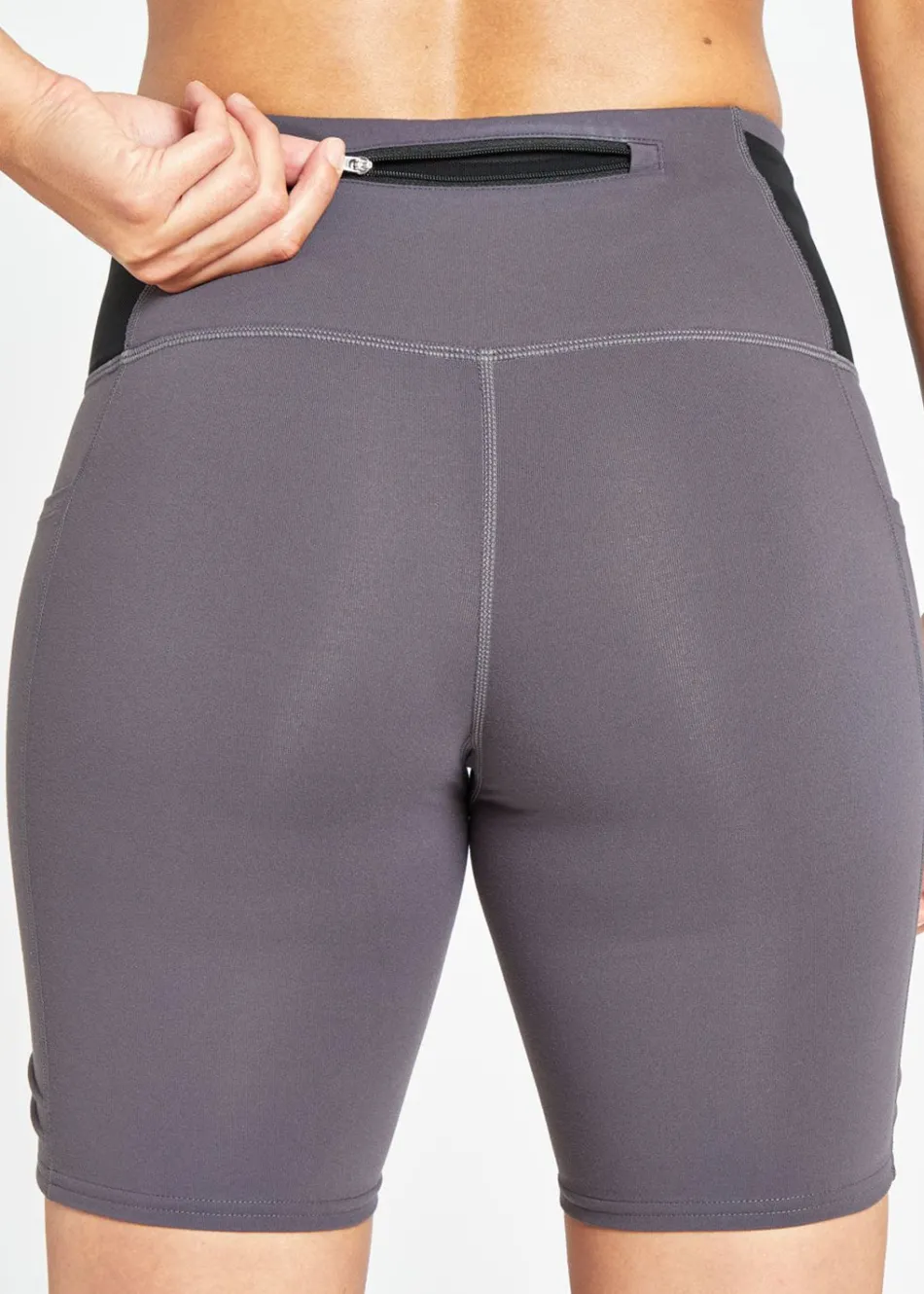 Women Oiselle Mid Length Pocket Jogger Shorts