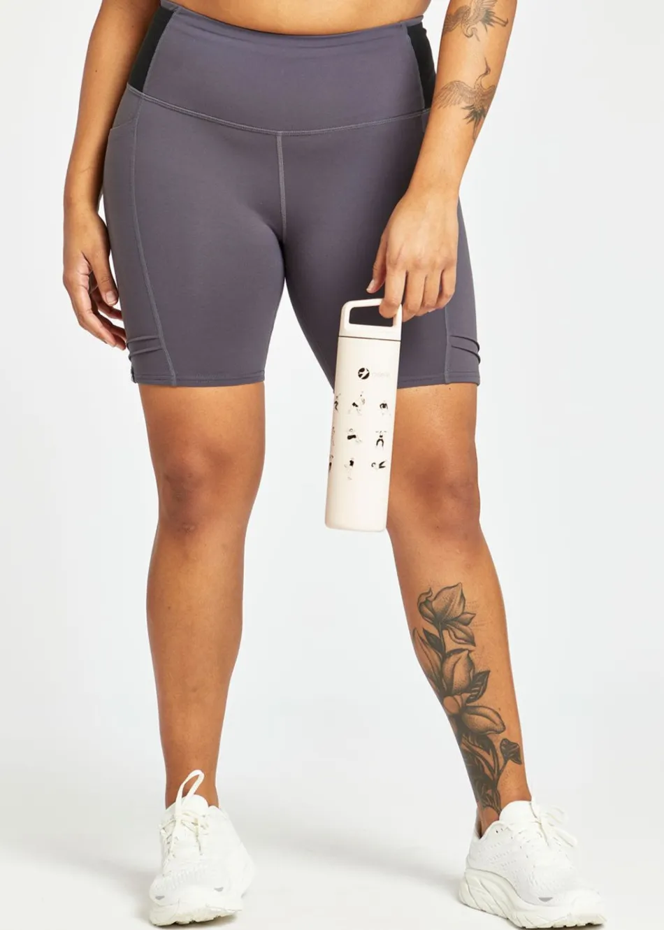 Women Oiselle Mid Length Pocket Jogger Shorts