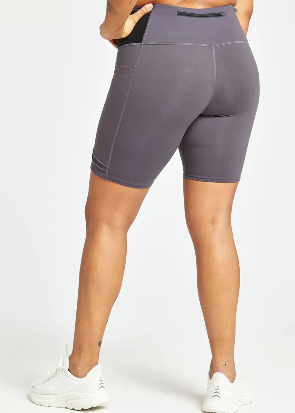Women Oiselle Mid Length Pocket Jogger Shorts