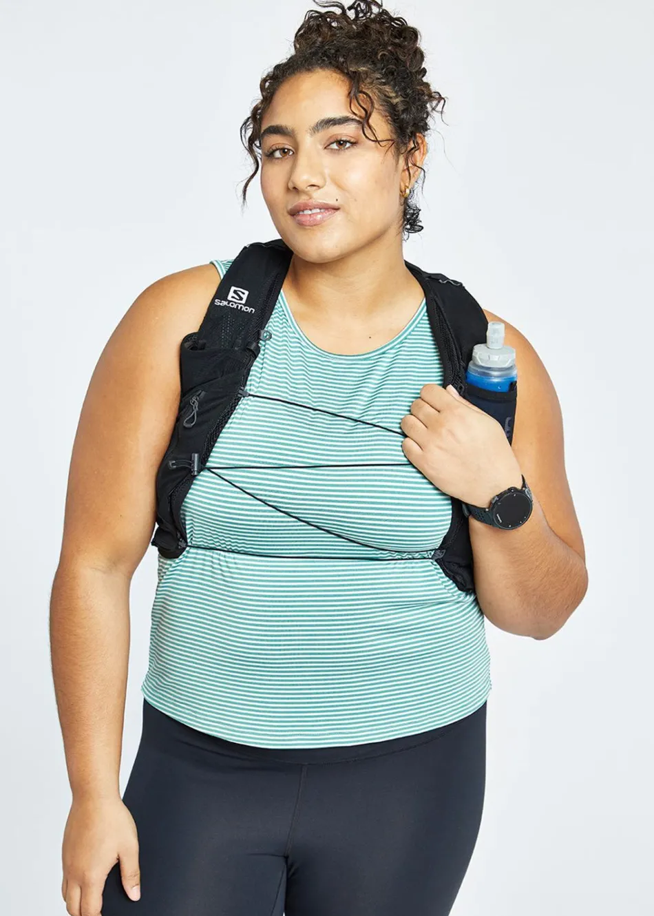 Women Oiselle Striped Trail Tank