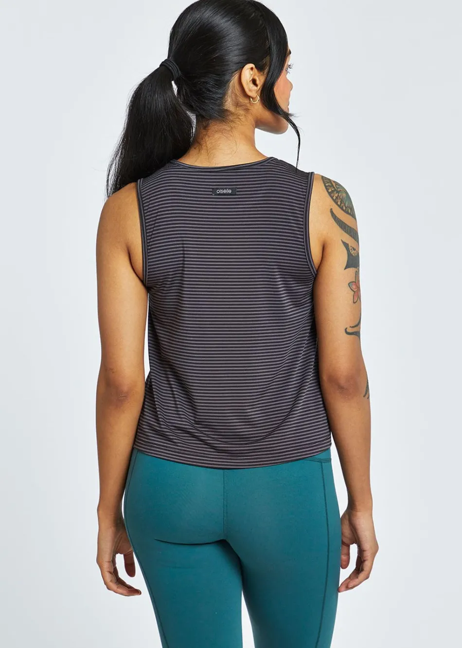 Women Oiselle Striped Trail Tank
