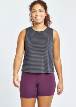 Women Oiselle Striped Trail Tank