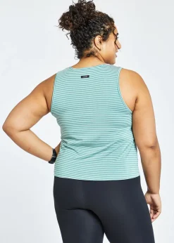 Women Oiselle Striped Trail Tank