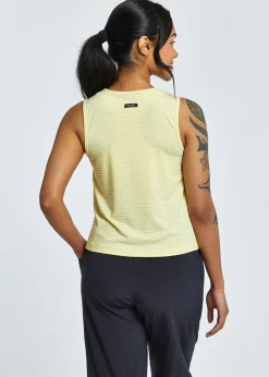 Women Oiselle Striped Trail Tank