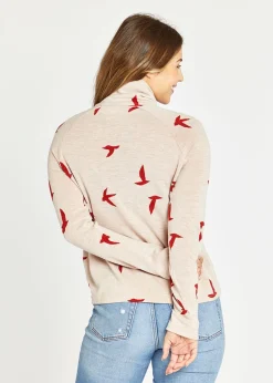 Women Oiselle Wazzie Wool Jacquard Half Zip