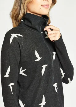 Women Oiselle Wazzie Wool Jacquard Half Zip