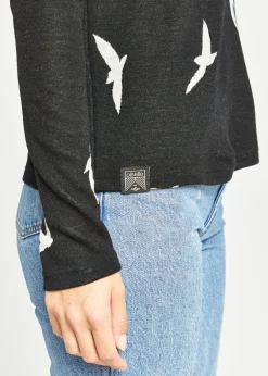 Women Oiselle Wazzie Wool Jacquard Half Zip